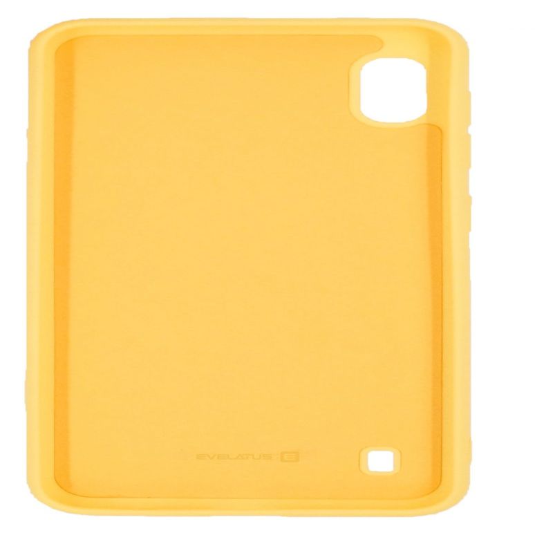 Back panel cover Evelatus Samsung Galaxy A10 Soft Touch Silicone Case with Strap Yellow