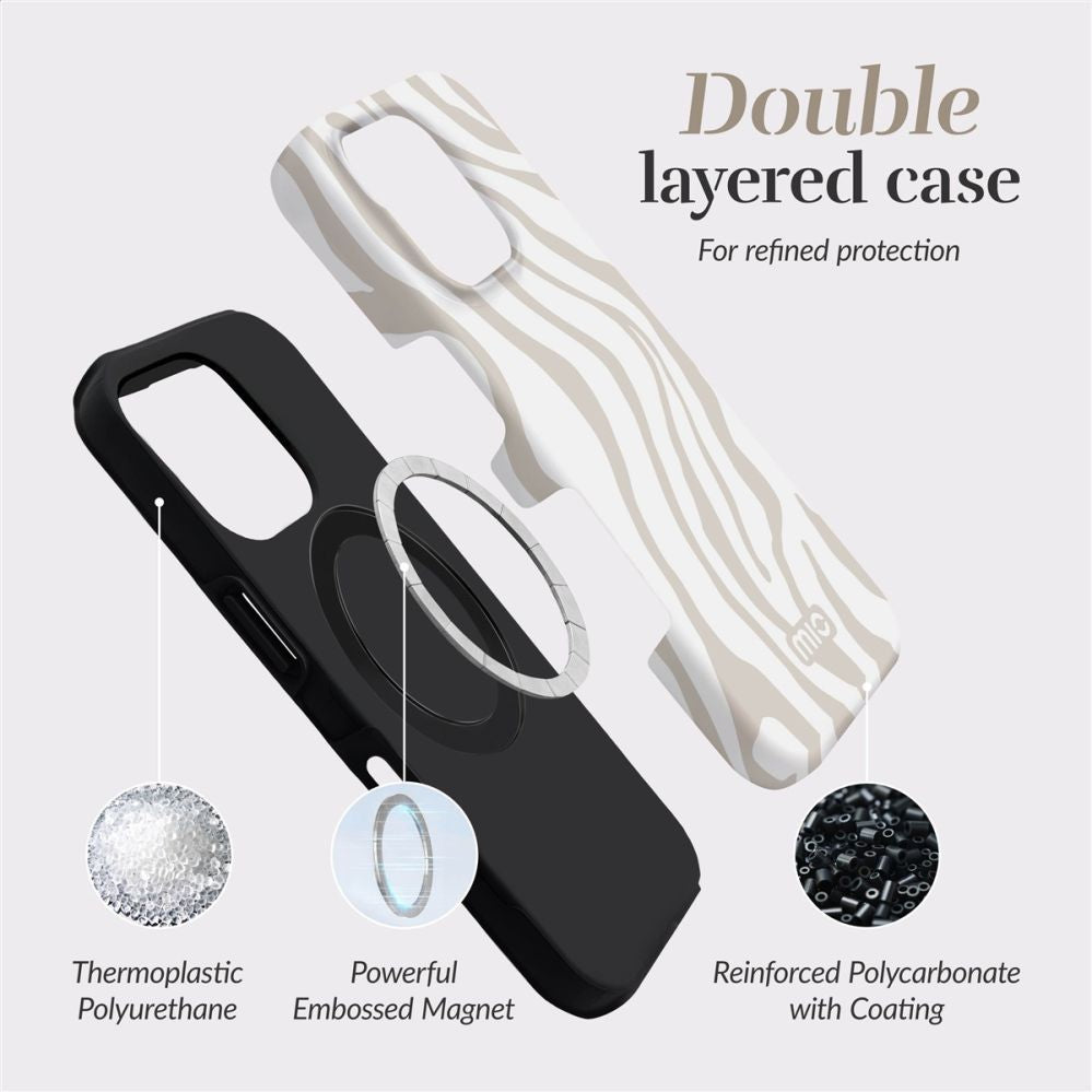Чехол на заднюю панель Mio  MIO Sandy Zebra Magsafe Case Compatible for iPhone 15 Pro