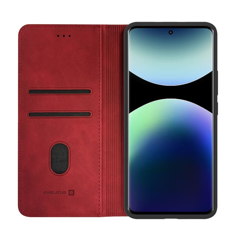 Kaaned - kaaned Evelatus Xiaomi Redmi Note 15 Book Case Red