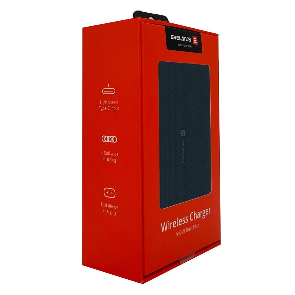 Wireless charger Evelatus  Evelatus 5-Coil Wireless Charger EWC05 Black
