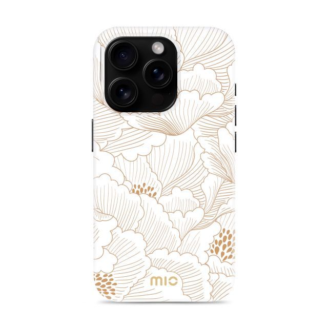 Чехол на заднюю панель Mio  MIO White Roses Magsafe Compatible for iPhone 16 Pro
