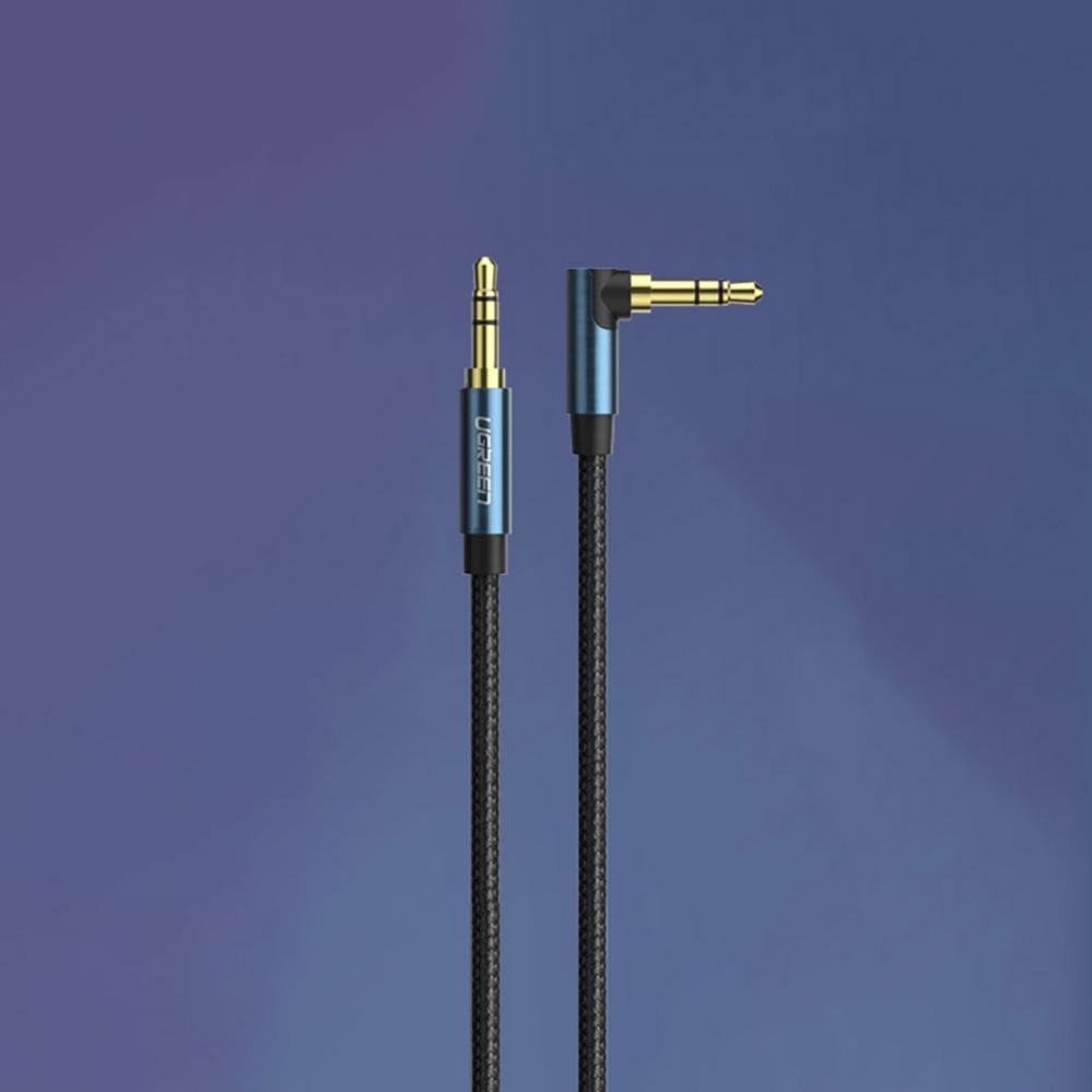 Kaabel Ugreen  Ugreen angled AUX cable 2 x mini jack 3.5 mm 1.5m blue (AV112)