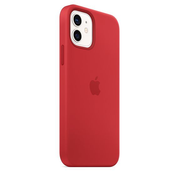 Back panel cover Apple Silicone Case with MagSafe for iPhone 12 mini Red