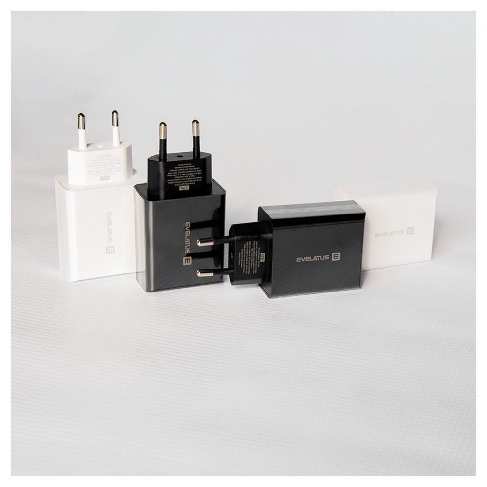 Адаптер Evelatus  Evelatus Travel Charger EU Wall 3 Ports 32W USB-C / USB-A2 ETC06 Black
