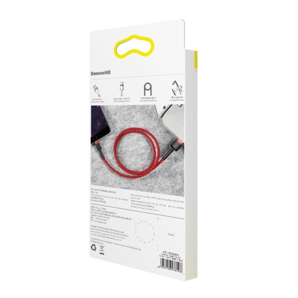 Кабель Baseus  Baseus Cafule USB-A / Lightning 2.4A QC 3.0 cable 0.5 m - red