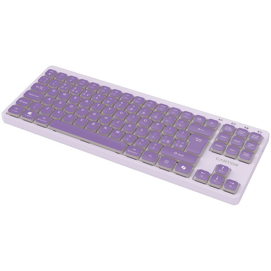 Computer keyboard Canyon  CANYON Keyboard OnType 10 Low Profile EN Wired Violet