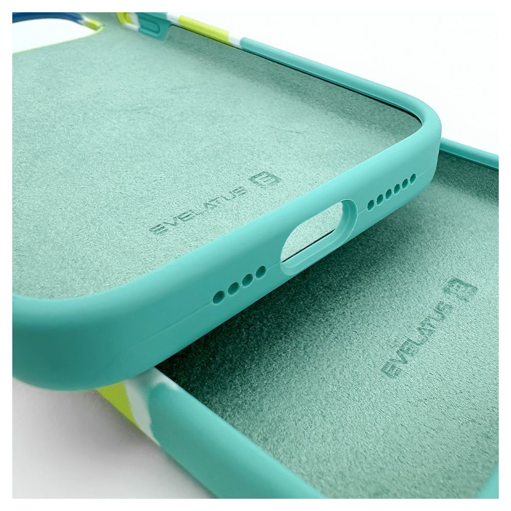 Чехол на заднюю панель Evelatus Apple iPhone 15 Pro Max Silicone case Multi-Colored Yellow Green
