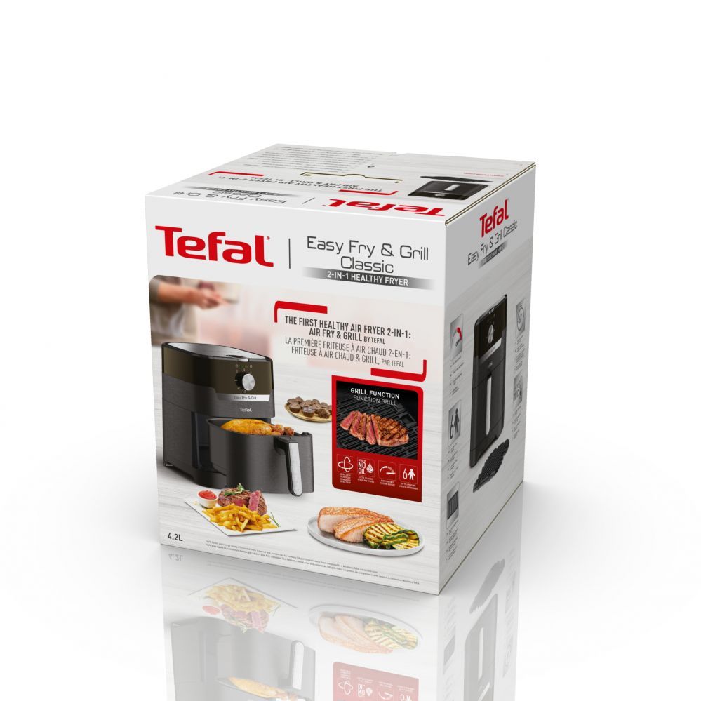 Настольный гриль TEFAL  Fryer Easy Fry and Grill EY501815 Power 1550 W, Capacity 4.2 L, Black