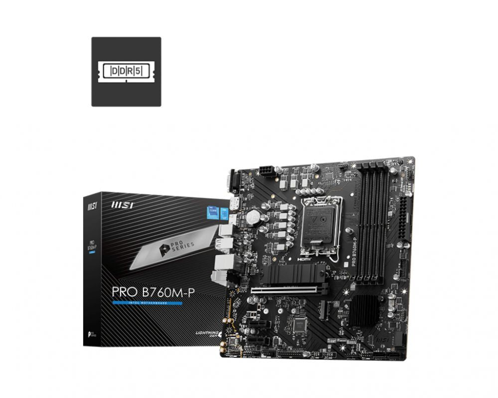 Материнская плата для процессоров Intel MSI  PRO B760M-P DDR4