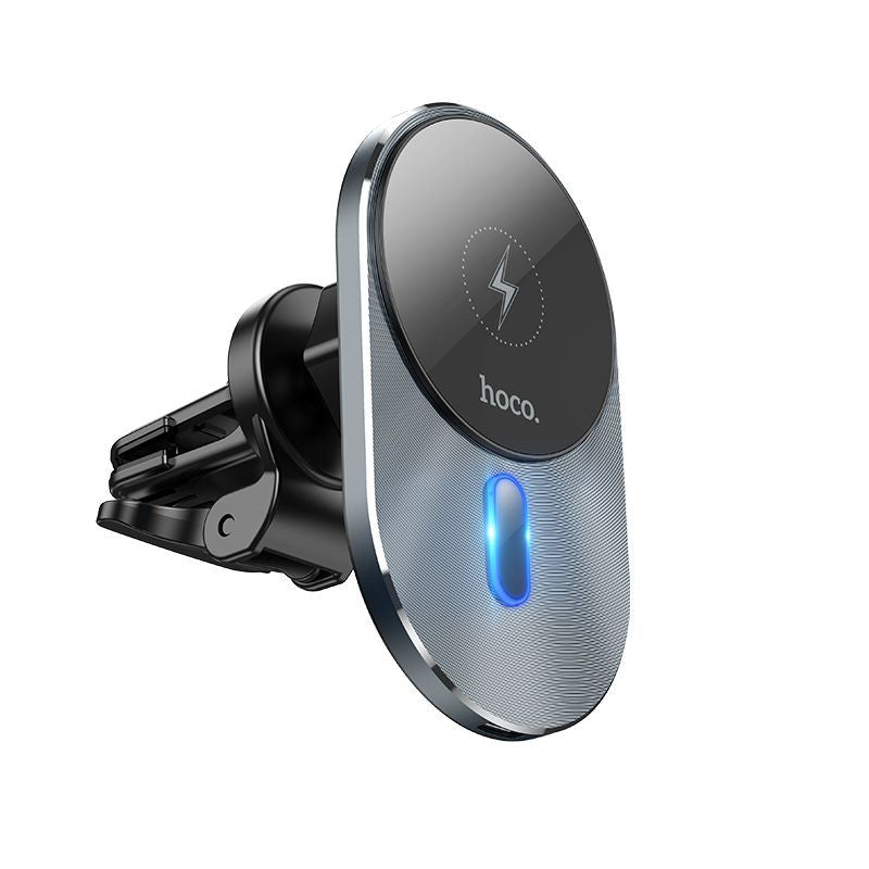 Авто держатель Hoco  CA91 Magic magnetic wireless fast charging car holder Wireless output: 5W/7.5W/10W/15W Grey