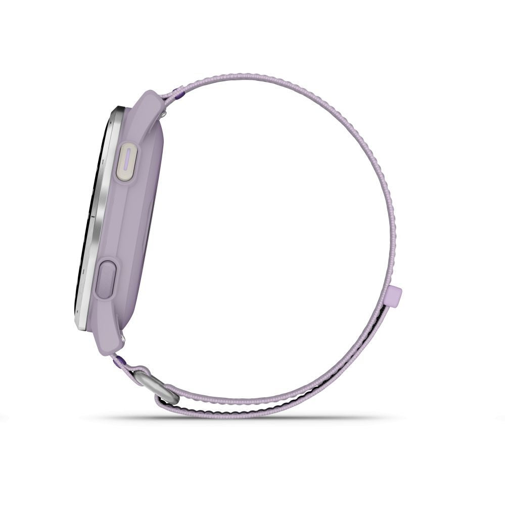 Smart watches Garmin  Approach J1
Silver aluminium bezel with lilac ComfortFit fabric ban