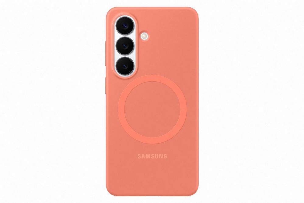 Back panel cover Samsung  ES942CO Silicone Magnet Case Samsung Galaxy S26, Coral Red