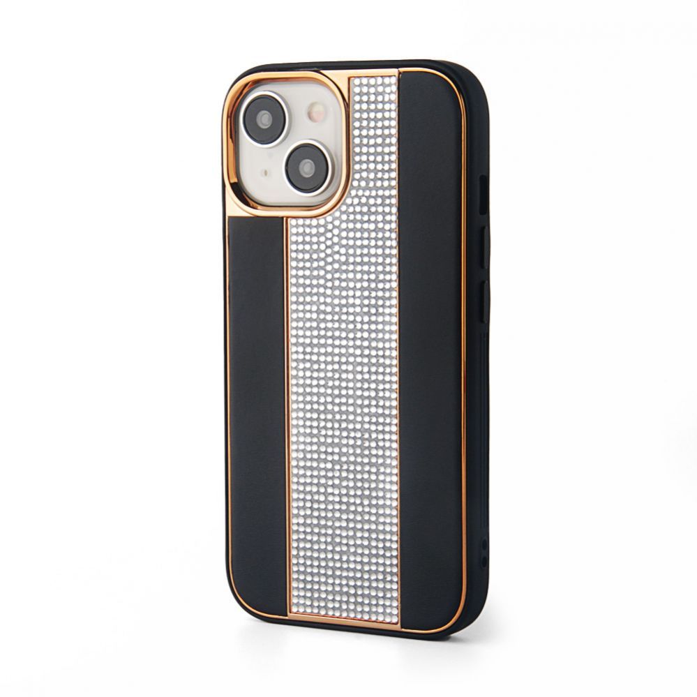 Чехол на заднюю панель iLike Apple iPhone 15 Diamonds and Leather Case Black