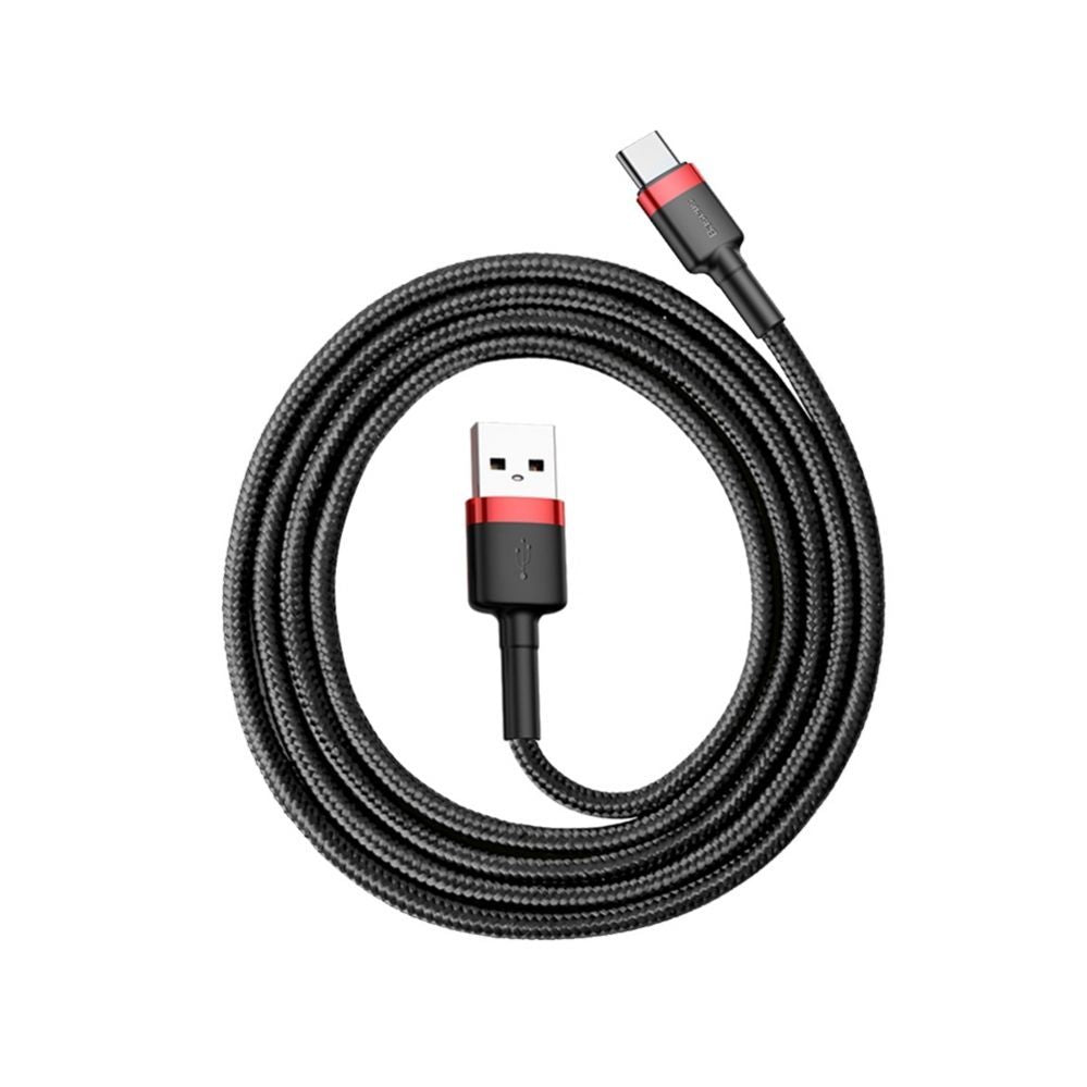 Kaabel Baseus  Baseus Cafule USB-A / USB-C QC 3.0 3A cable 1 m - black and red