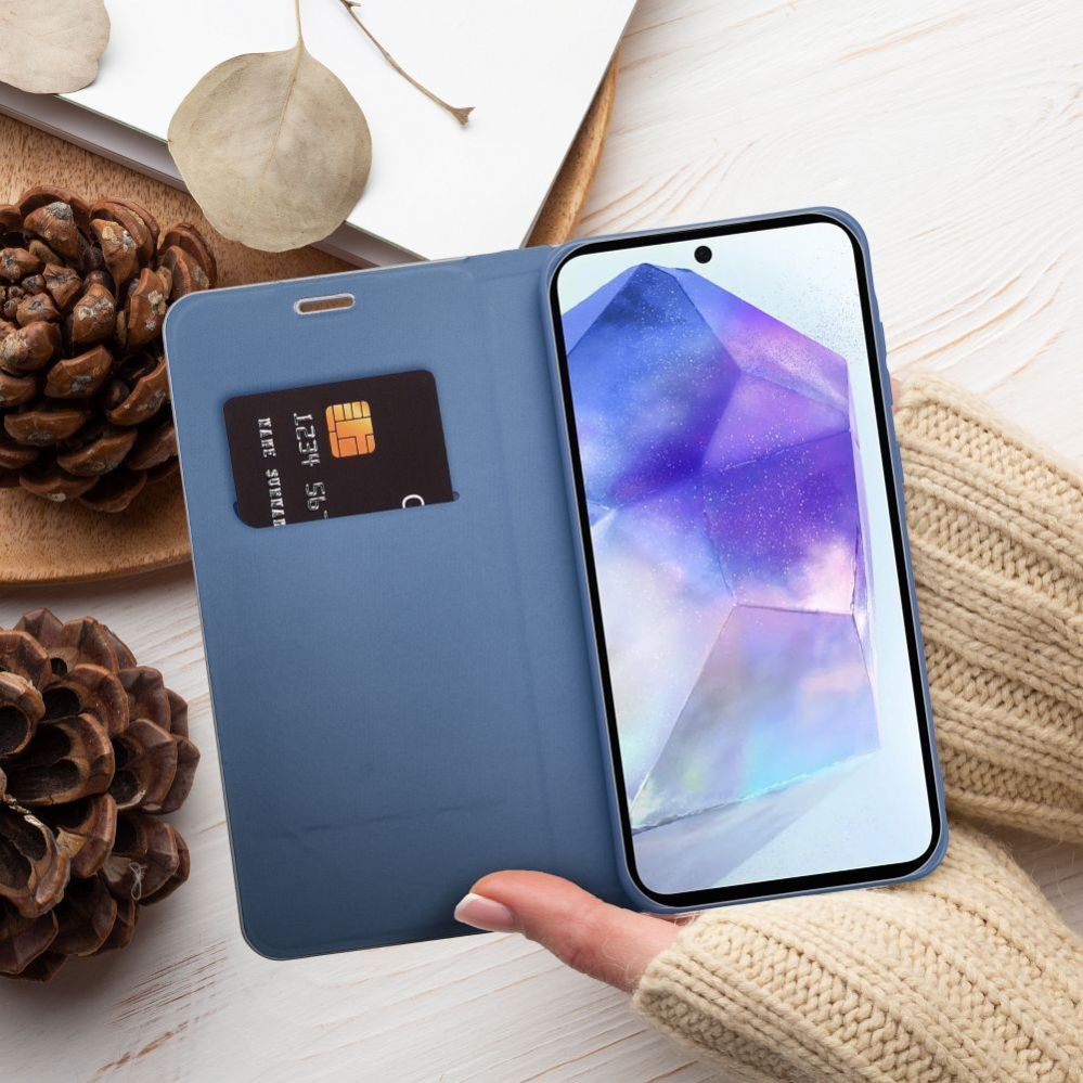 Чехол книжка OEM  Flip case for Samsung A54 5G Luna Book Carbon blue