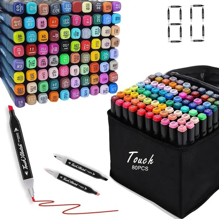 игрушки iLike  Toy Super Set of 80pcs Color Markers with zipper carrying bag