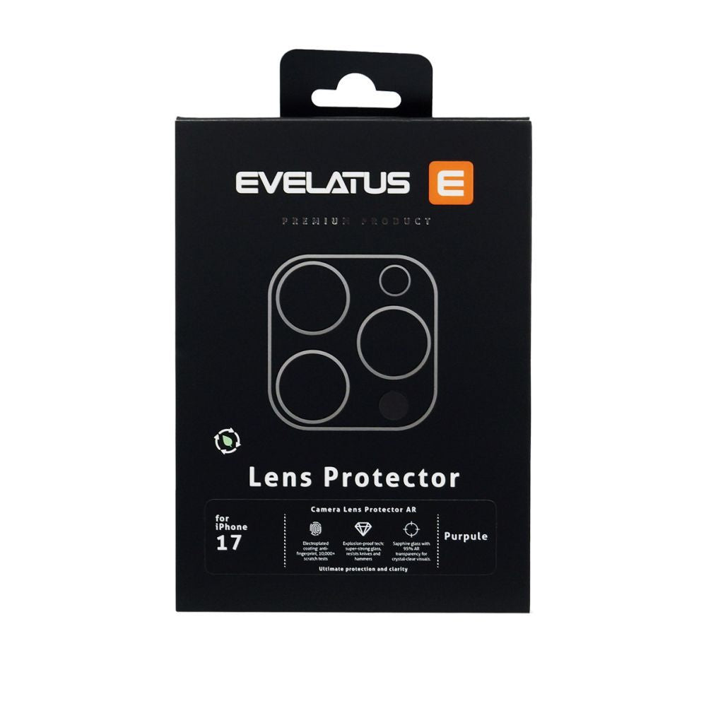 Kaitseklaasid Evelatus Apple iPhone 17 Full body camera lens protection premium Purple