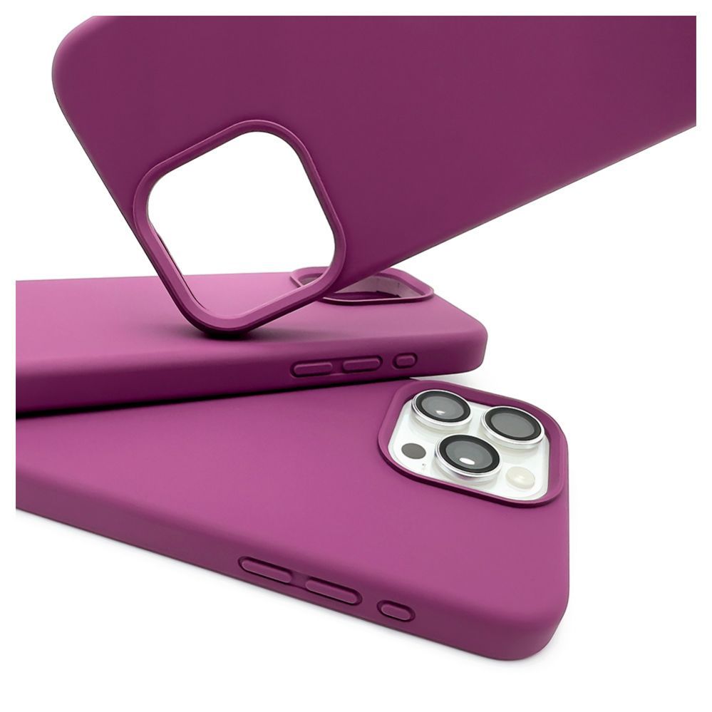 Back panel cover Evelatus Apple iPhone 15 Pro Premium Soft Touch Silicone Case Deep Purple
