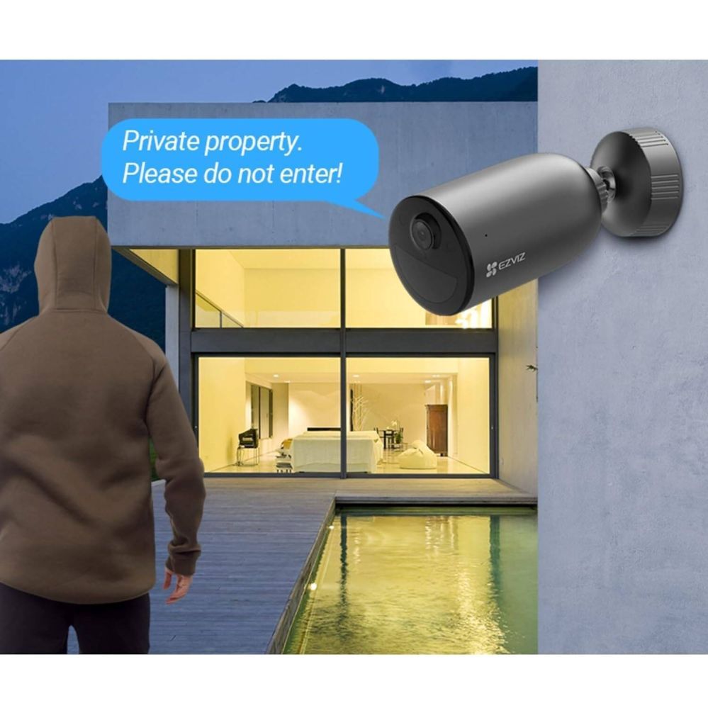 Webcam EZVIZ  Ezviz EB3 CS-EB3 4G Outdoor IP65 Smart Home Battery security Camera MicroSD / Night vision Silver