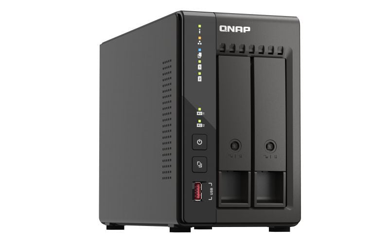Флеш-накопитель QNAP  2-Bay desktop NAS 	TS-253E-8G J6412 4-core, Processor frequency 2.6 GHz, 8 GB, 2 x HDMI 1.4b, 2x M.2 2280 PCIe slots, 2x USB 2.0; 2 x USB Type-A