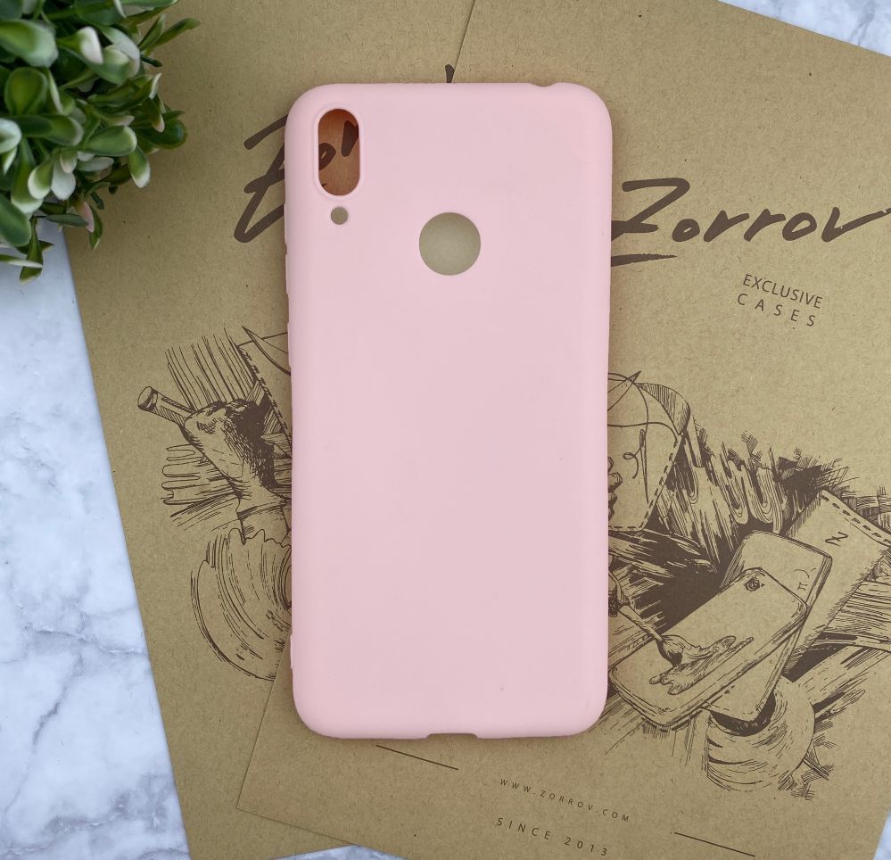 Чехол на заднюю панель Evelatus Huawei Y7 2019 Nano Silicone Case Soft Touch TPU Pink Sand