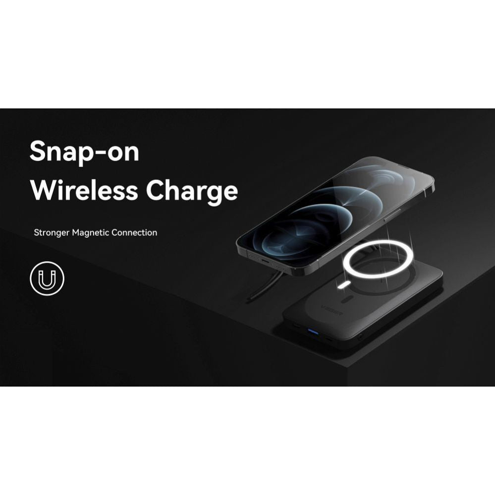 Power bank Veger  Powerbank compatible with Magsafe Veger MagOn (VP1151 / W1151) PD QC3.0 2A 20W with wireless charging 10000 mAh white