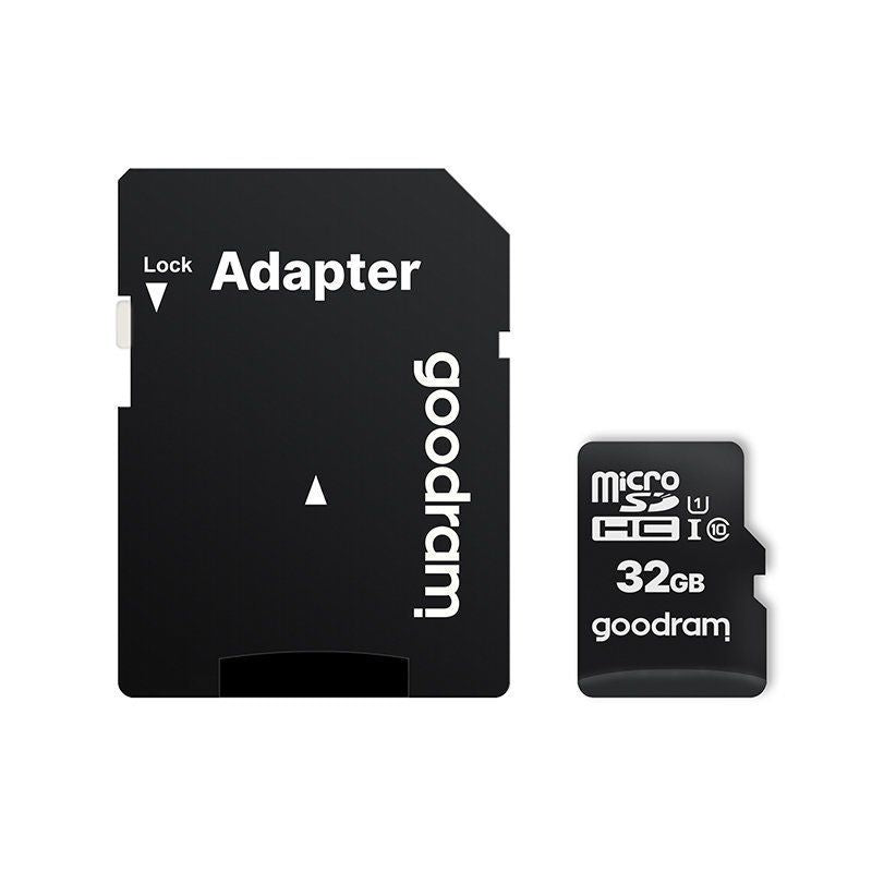 Карты памяти Goodram  Goodram Microcard 32 GB micro SD HC UHS-I class 10 memory card, SD adapter (M1AA-0320R12)