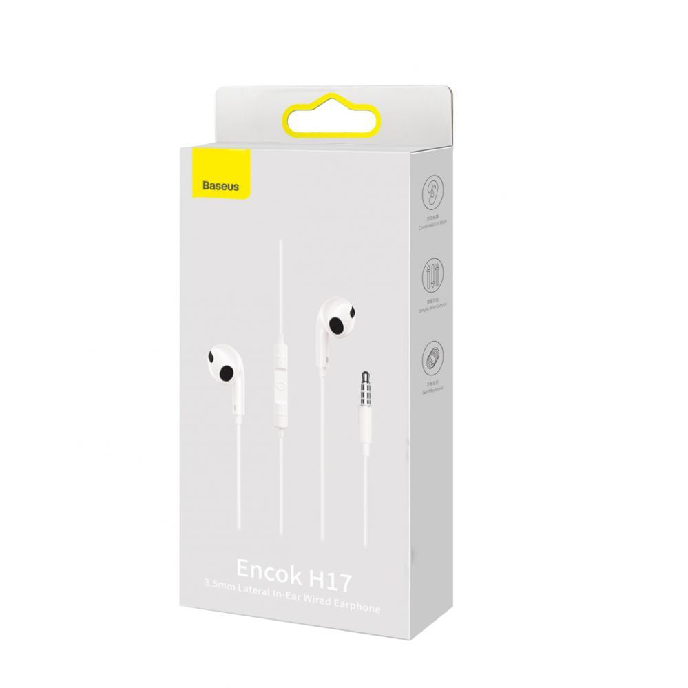 Wired headphones Baseus  Baseus Encok H17 3.5mm minijack wired headphones white (NGCR020002)