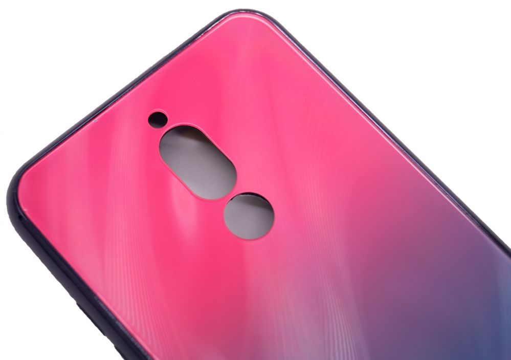 Tagakaaned Evelatus Xiaomi Redmi 8 Water Ripple Gradient Color Anti-Explosion Tempered Glass Case Gradient Pink-Purple