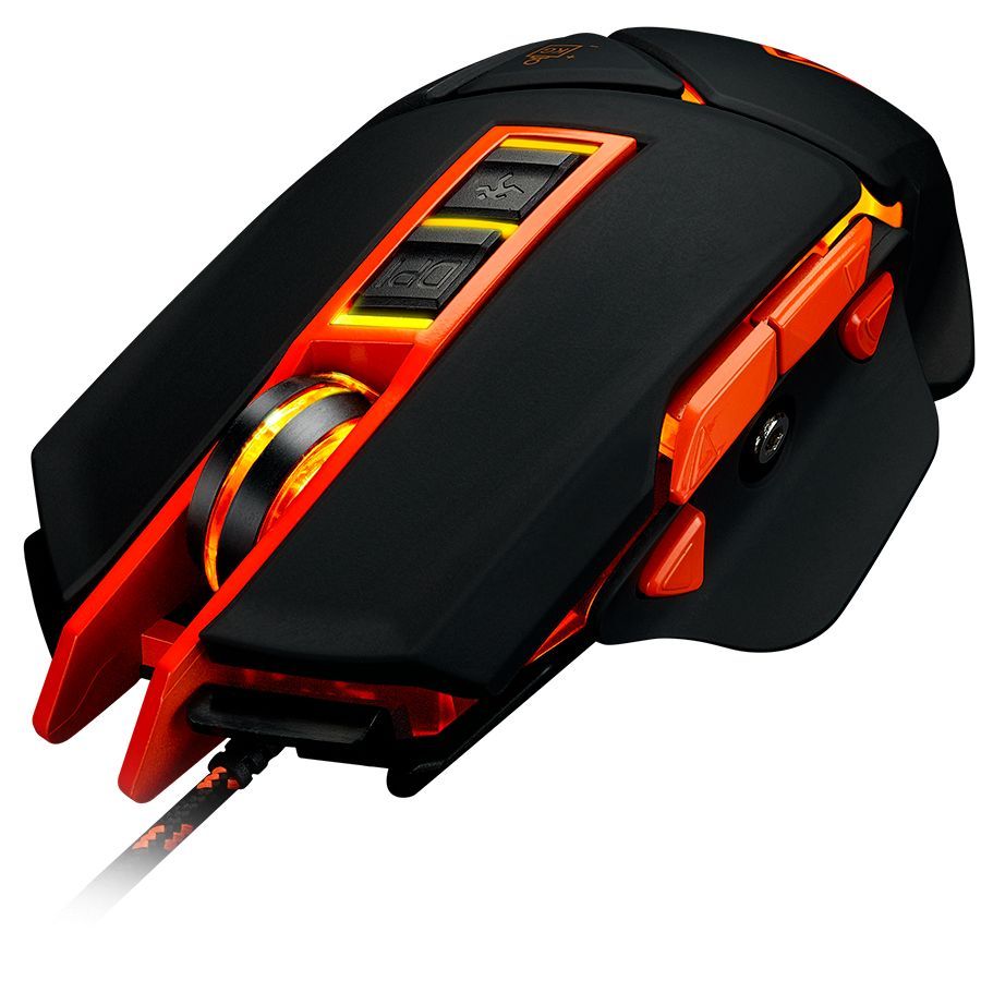 Computer mouse Canyon  CANYON Optical gaming mouse, adjustable DPI setting 800/1000/1200/1600/2400/3200/4800/6400, LED backlight, moveable weight slot and retractable top cover for comfortable usage