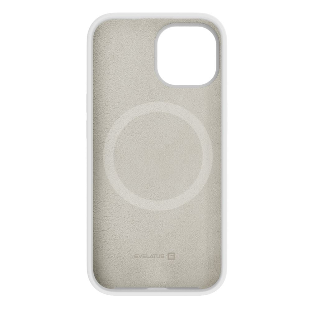 Tagakaaned Evelatus Apple iPhone 15 Premium Magsafe Soft Touch Silicone Case White