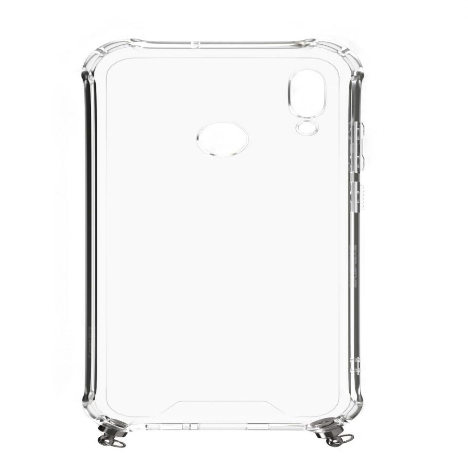 Tagakaaned Evelatus Huawei P Smart 2019 Silicone Transparent with Necklace TPU Strap Silver