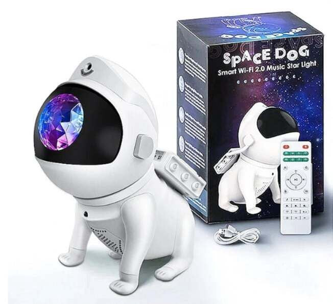 LED Прожектор Elight  G6 Space Dog Nebula effect wall & ceiling projector with Speaker / Bluetooth App / remote control White