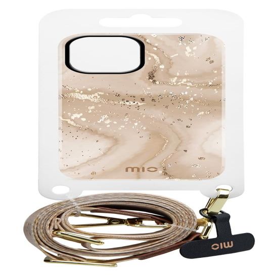 Back panel cover Mio  MIO Lanyard strap Gold Marble