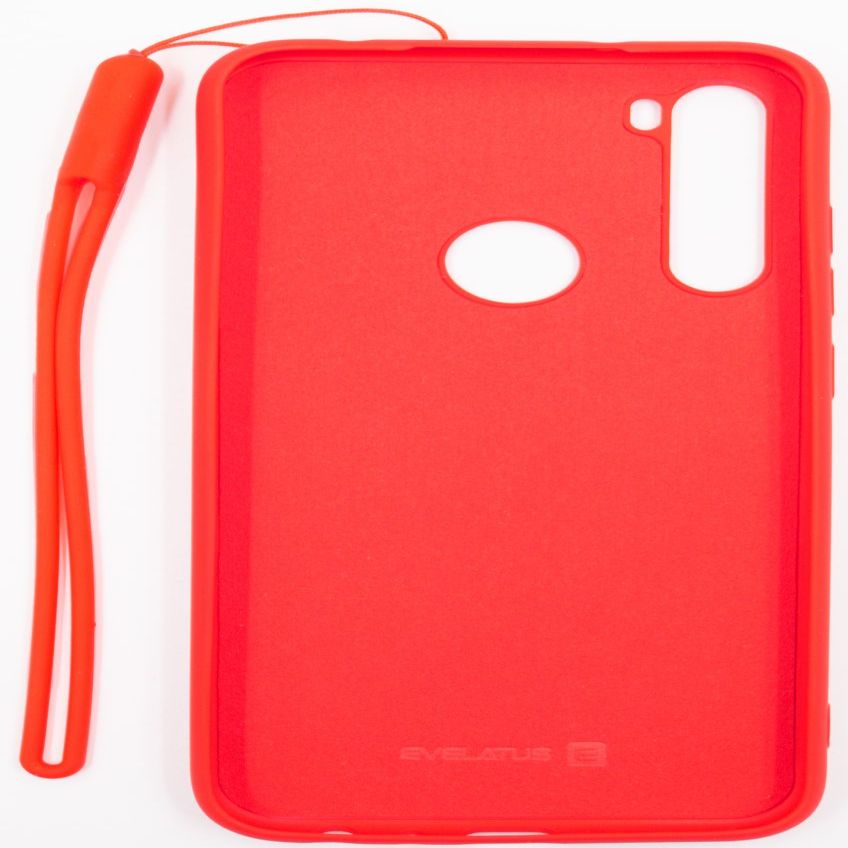 Tagakaaned Evelatus Xiaomi Xiaomi Redmi Note 8 / Redmi Note 8 2021 Soft Touch Silicone Case with Strap Red