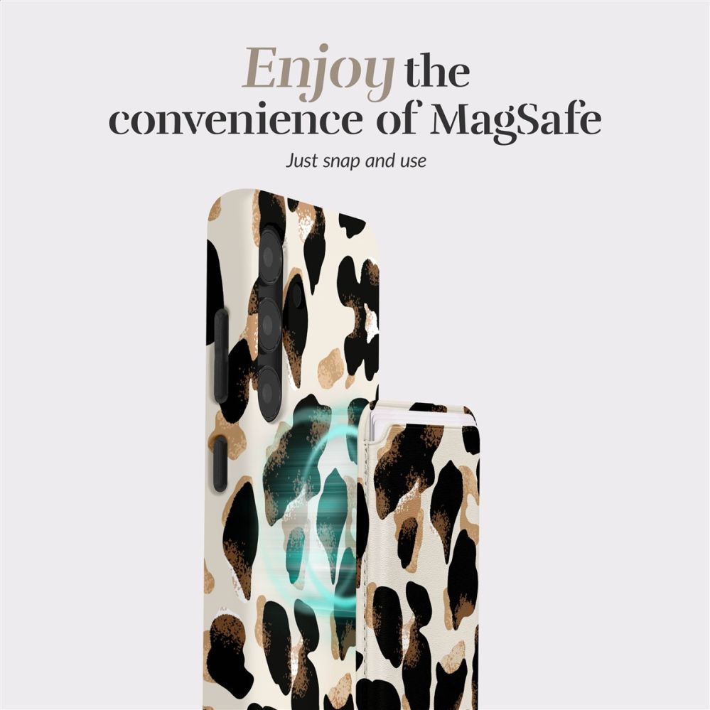 Чехол на заднюю панель Mio  MIO Leopard Magsafe Case Compatible Card Holder