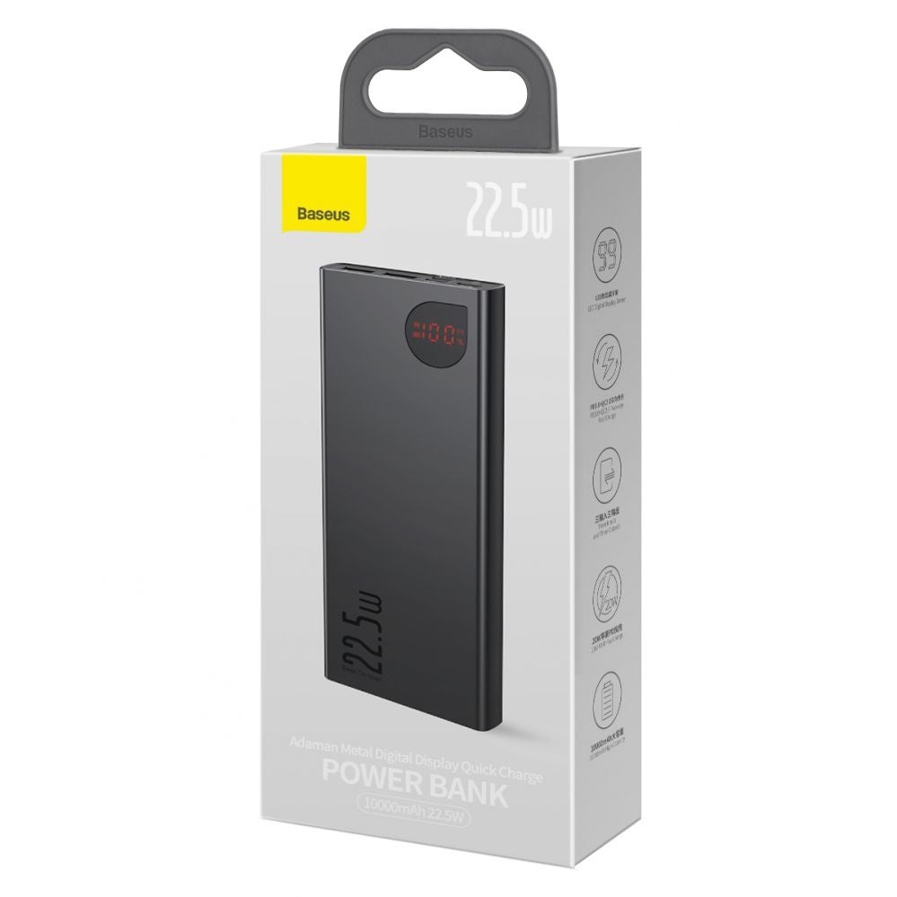 Power bank Baseus  Baseus Adaman Metal power bank with fast charging 10000mAh 22.5W (Overseas Edition 2021) black