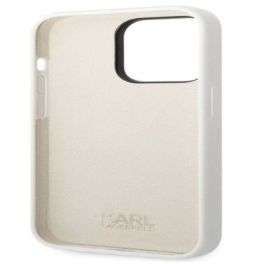 Чехол на заднюю панель Karl Lagerfeld Apple iPhone 14 Pro Liquid Silicone Choupette NFT Case White