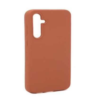 Tagakaaned Evelatus Samsung Galaxy A34 Premium Soft Touch Silicone Case Saddle Brown