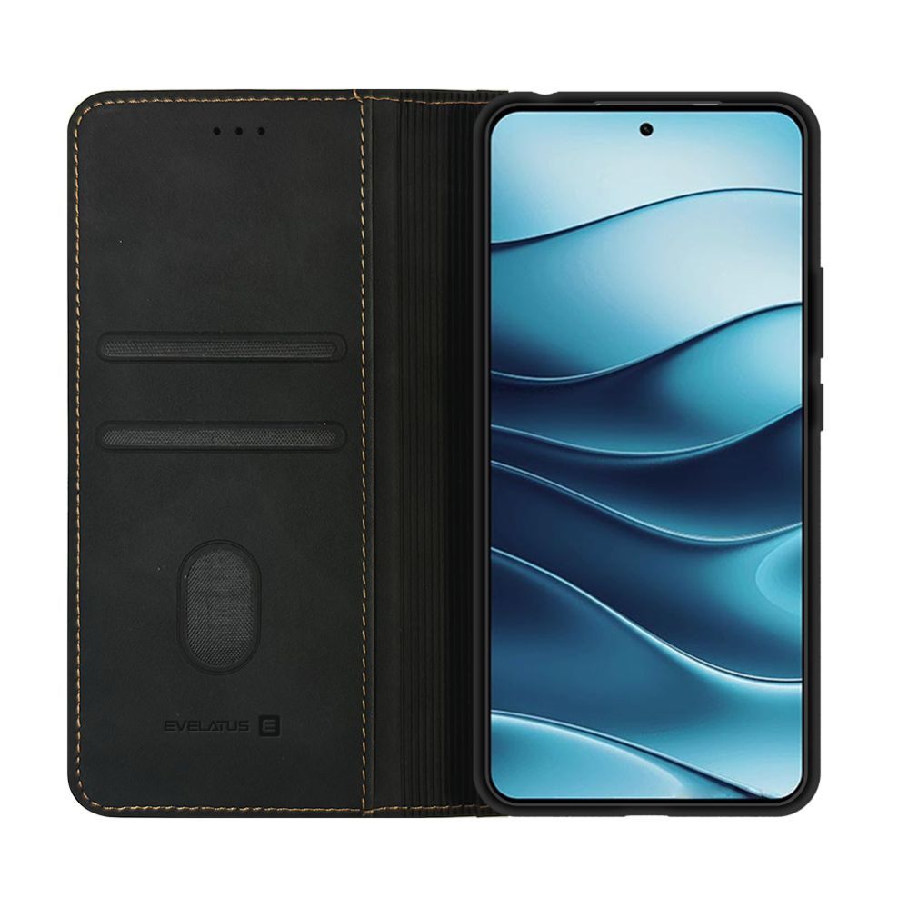 Kaaned - kaaned Evelatus Xiaomi Redmi Note 14 4G Book Case Folio Black