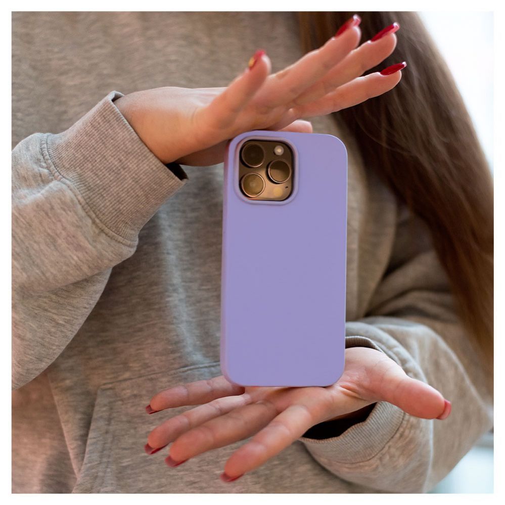 Back panel cover Evelatus Apple iPhone 14 Pro 6.1 Premium Soft Touch Silicone Case Light Purple