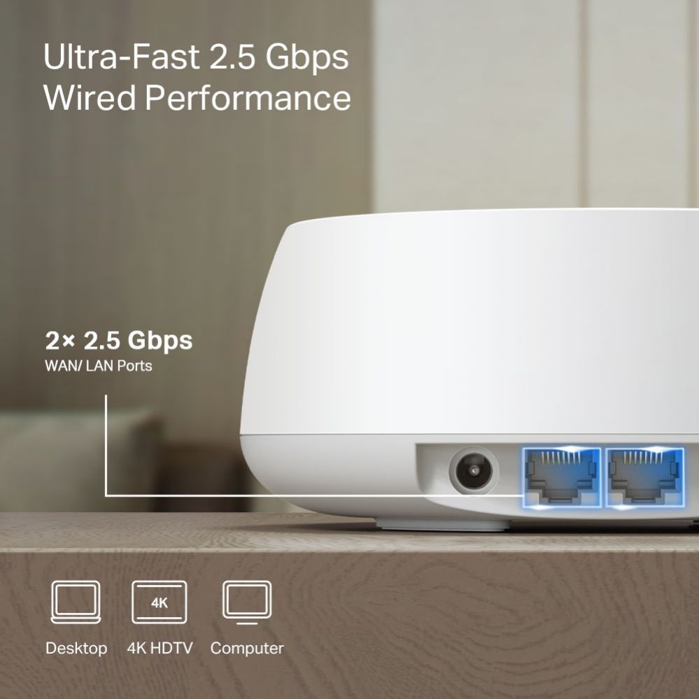 Routers TP-Link  WRL MESH ROUTER 3600MBPS/DECO BE25(2-PACK)