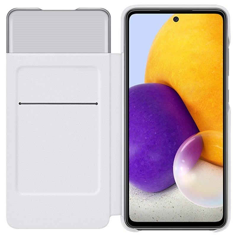 Book case Samsung - Galaxy A72 Smart S View Wallet Cover White