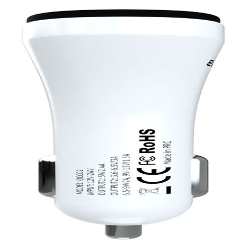 Autolaadijad Evelatus - Evelatus Quick Car Charger QCC02 White