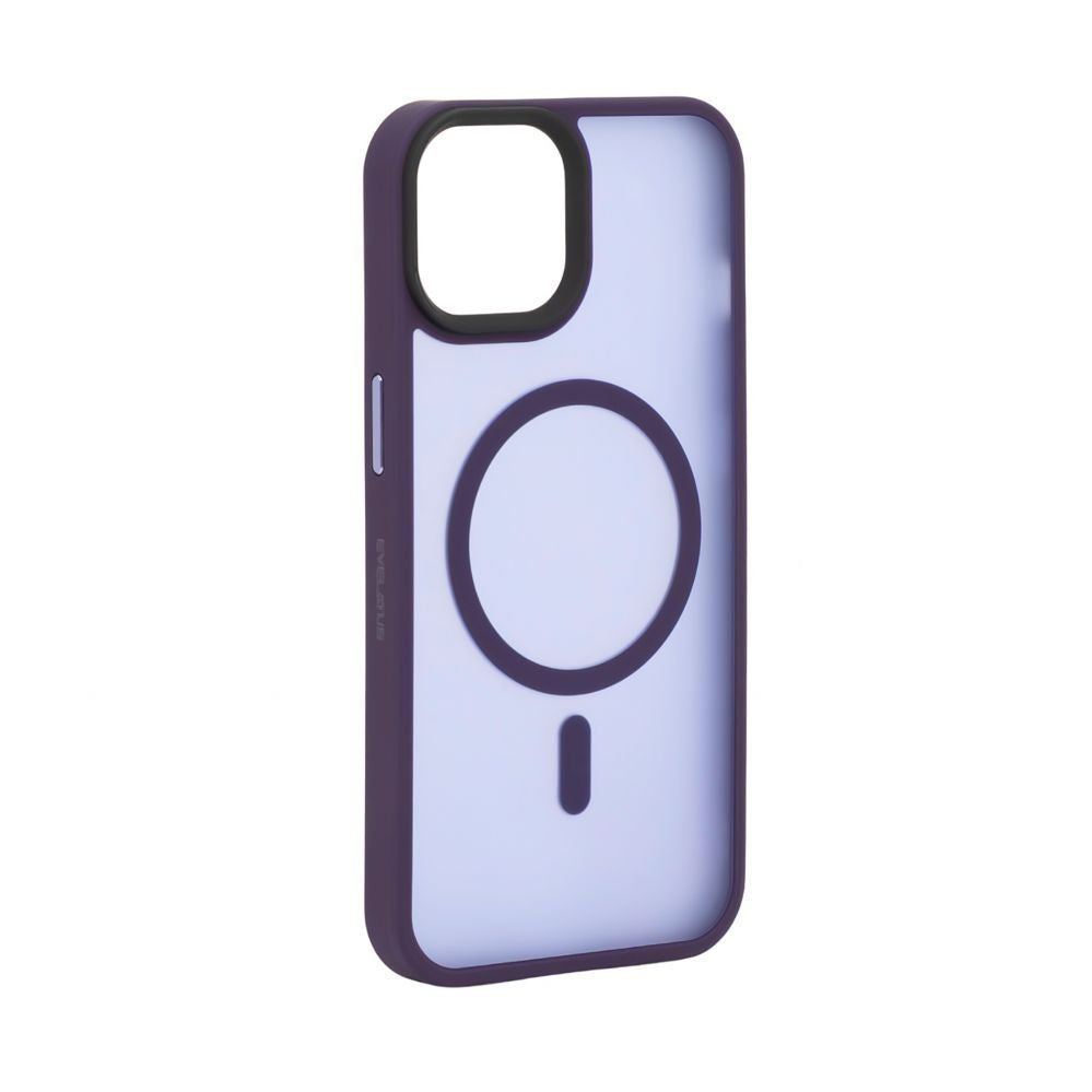 Back panel cover Evelatus Apple iPhone 14 Hybrid Case With MagSafe PC+TPU Deep Purple