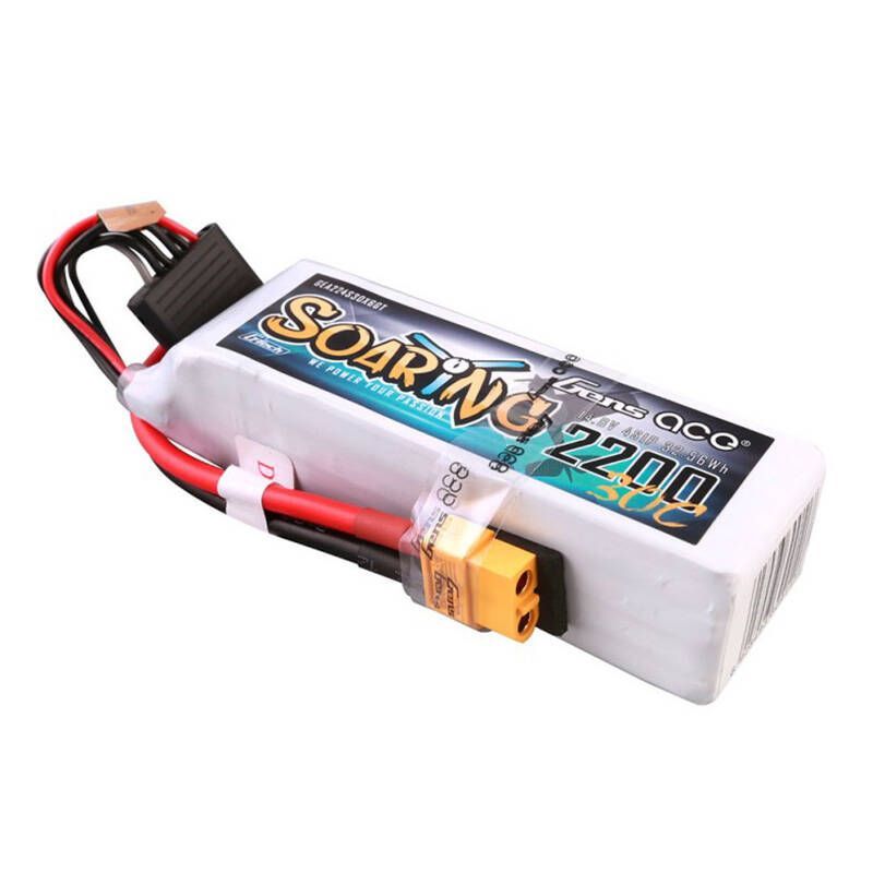 Server – muud tarvikud Gens ace  Gens ace G-Tech Soaring 2200mAh 14.8V 30C 4S1P Lipo Battery Pack with XT60 plug
