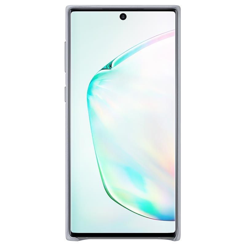 Back panel cover Samsung  Galaxy Note 10 Leather Cover Gray