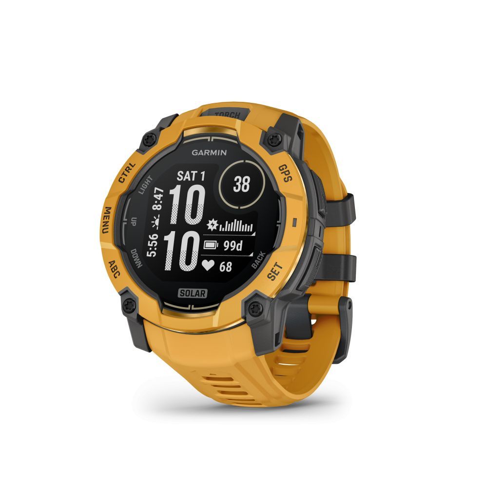 Nutikell Garmin  Instinct 3 – 50 mm, Solar
Sunburst with Sunburst/Grey Band
