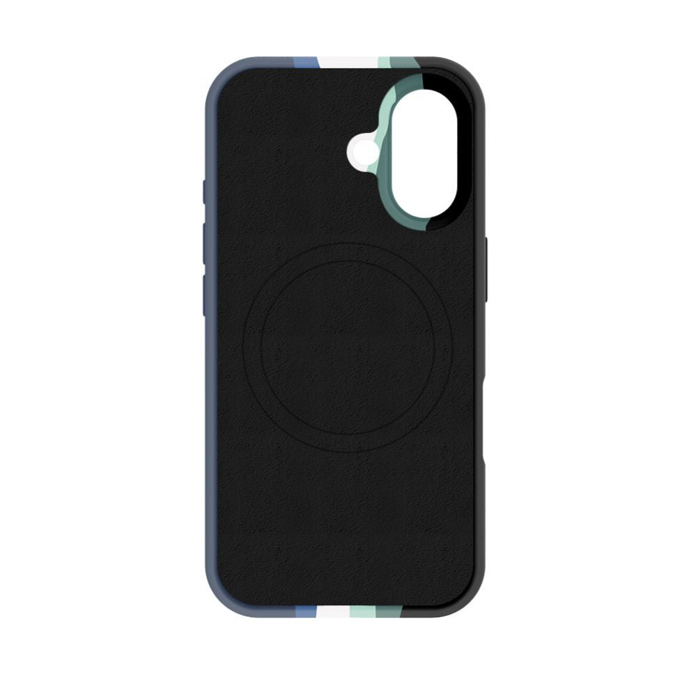 Чехол на заднюю панель Evelatus Apple iPhone 16 Multi-Colored Silicone Case With MagSafe Aura Blue