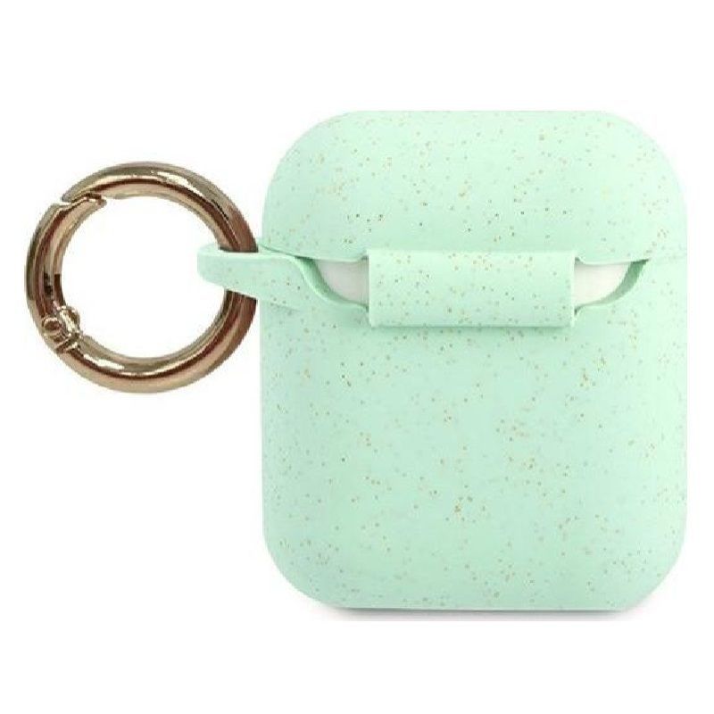 Headphone case Guess - Airpods Pro Glitter Silicone Case Green